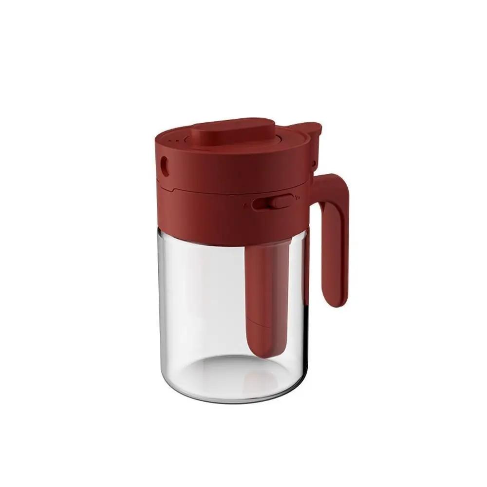 Glass Seasoning Box with Spoon Dustproof Lid Clear Countertop Spice Condiment Salt Sugar Storage Jar Container Kitchen Supplies