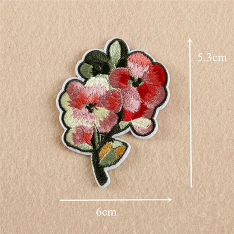 11Pcs Embroidery Rose Flower Sew Iron On Patch On Badge Bag Jeans Applique Craft