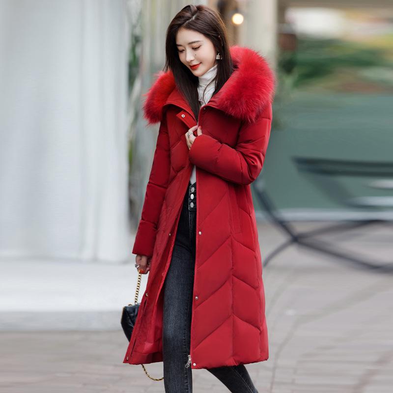 2025 Women's Down Cotton Coat Long Cotton-padded Coat Large Size Thick Winter New Cotton-padded Coat