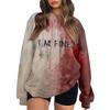 Damska Moda Casual Długi Rękaw Halloween Nadrukowany Dekolt Bluza Top