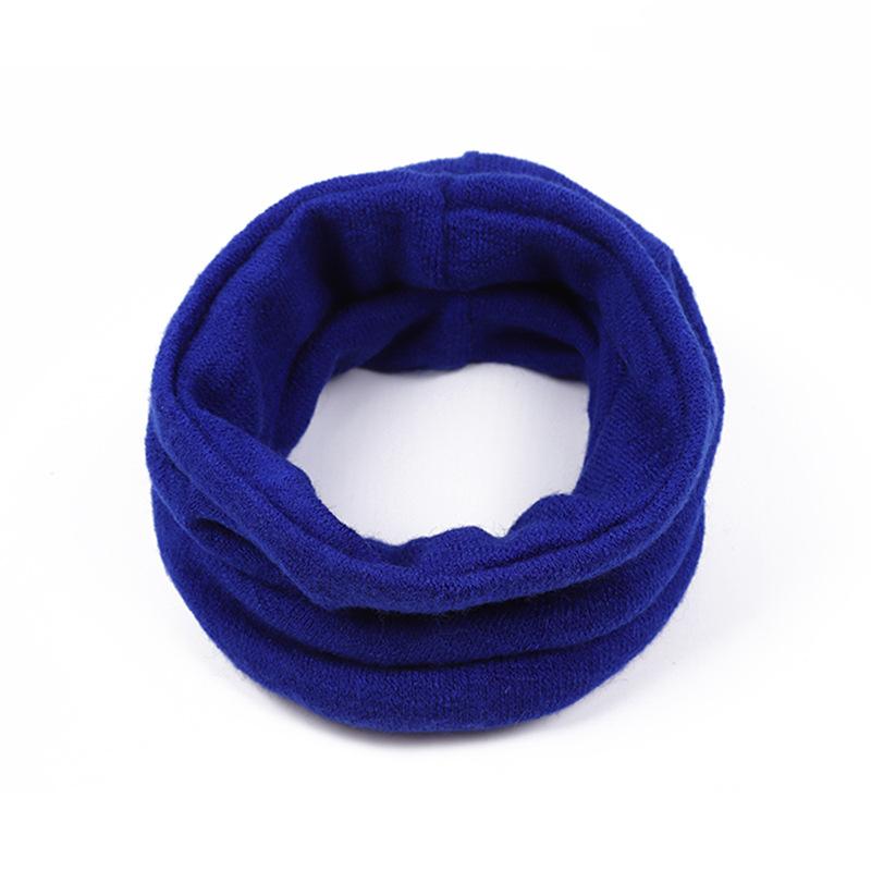 Knitted Wool Scarf Autumn and Winter Solid Color Single Circle Warm Neck Cover Outdoor Versatile Single Layer Scarf