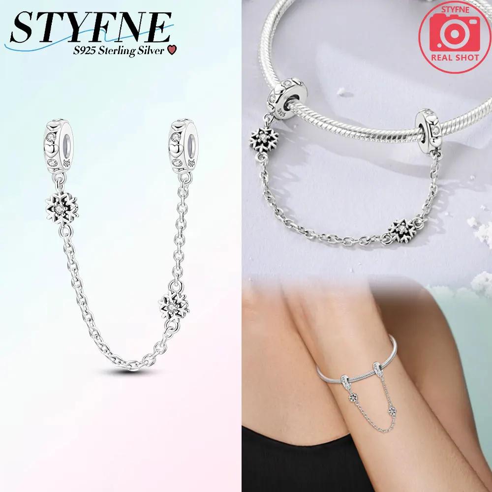 Charm Copper Moon Star Leaf Fit Original New Safety Chain Clasp Clip Bracelet Diy For Woman Girl Jewelry Fine Gift