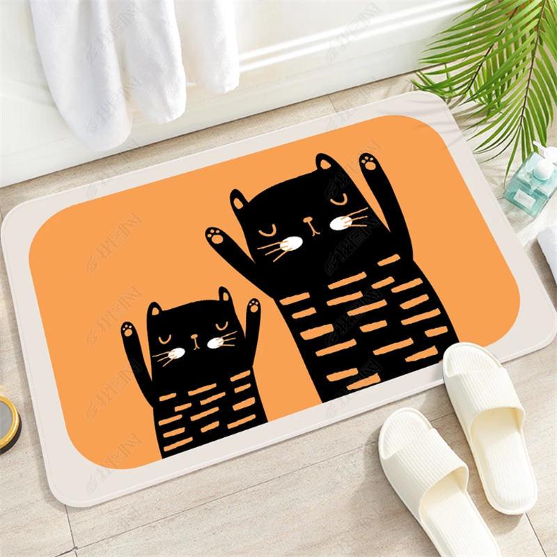 Cartoon Absorbent Bathroom Mats - Door, Bedroom & Entrance Floor Carpets