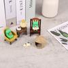 Set de figurine de broasca 7 buc Set de broasca in miniatura decor de gradina Set de decoratiuni de broasca Mini sculptura pentru birou decor dormitor cadou de aniversare