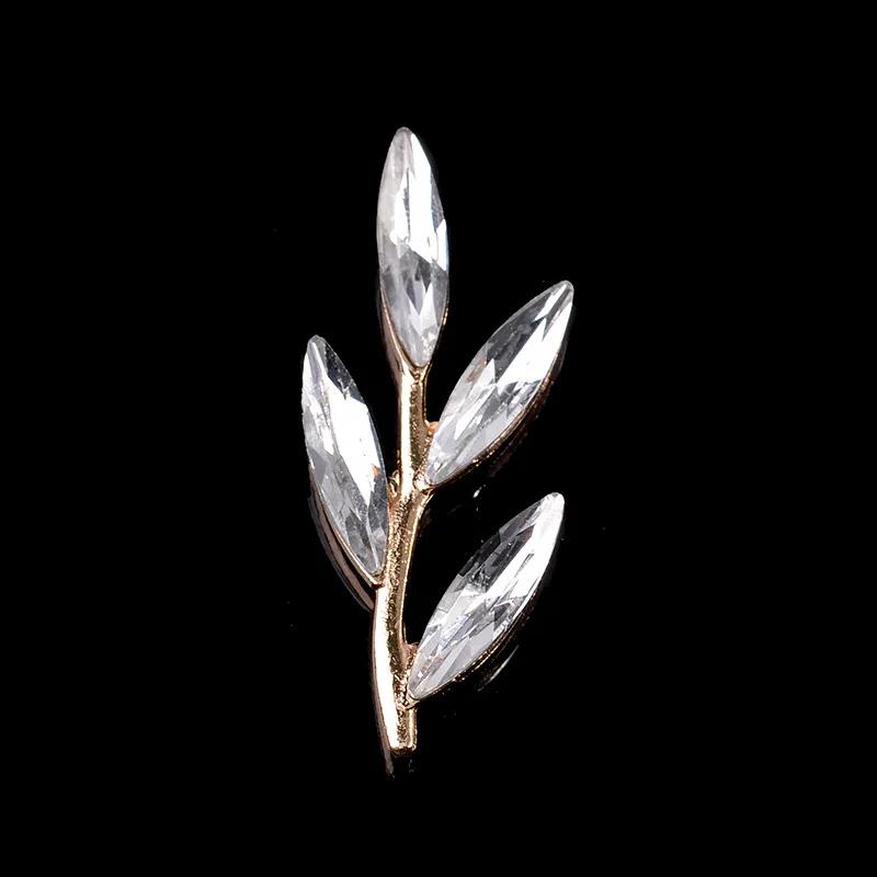 Engood 100Pcs Rhinestones Branch Leaves Button DIY Hair Accessories Wedding Bridal Decoration Sewing Trim & Embellishments Craft