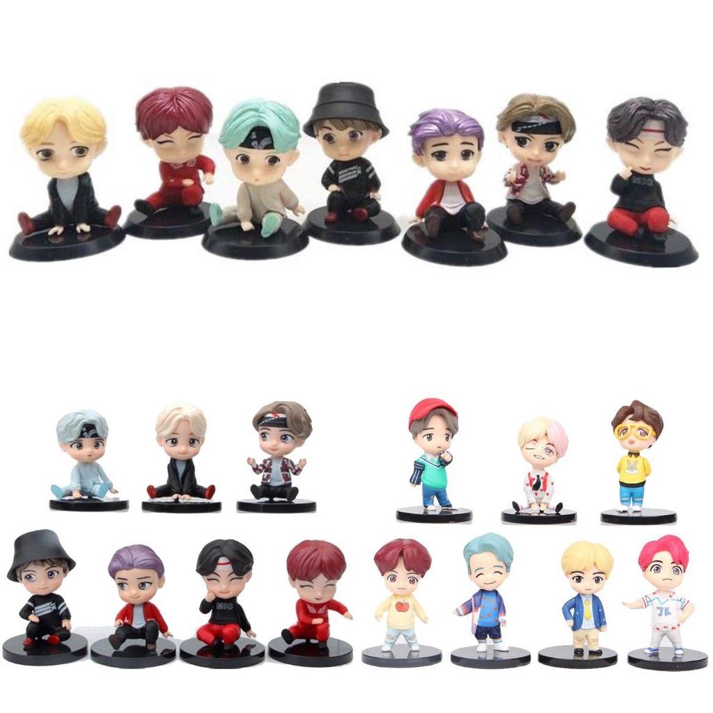 Adorable 7piece Bts Tinytan Set Of Mini Figures Featuring Dynamite Bangtan Boys For Gift And Display