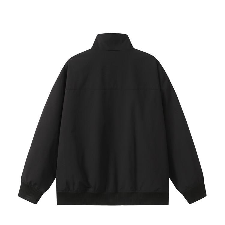 Chaqueta Unisex QIYOU 2025 Otoño Estilo Retro Japonés Holgada con Cuello Alto