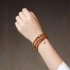 Natural Kukudo Beaded Bracelet: Retro Buddhist Unisex Stackable with High Oil Density Beads.