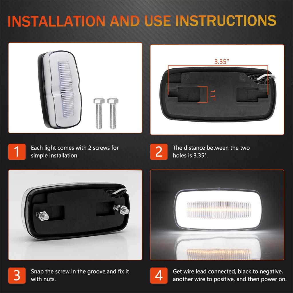 X-STYLE Side Marker, LED, 12 V, 24 V, Marker Lamp, LED Marker, Trailer, Truck