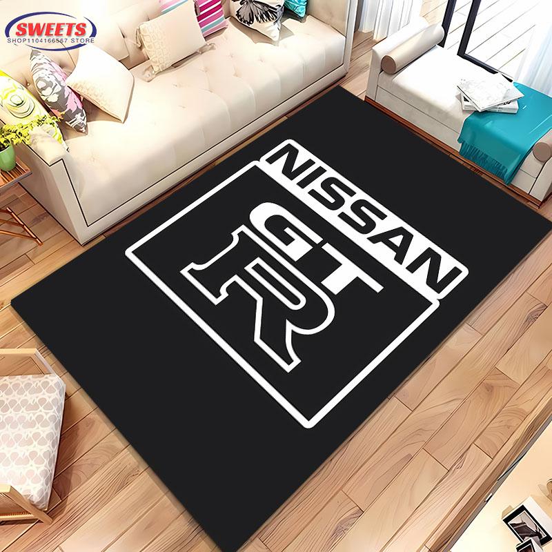 3D HD Printing Classic GTR Racing Car Area Rug,Carpet for Living Room Bedroom Sofa Doormat Decor Rug Non-slip Floor Mat Alfombra