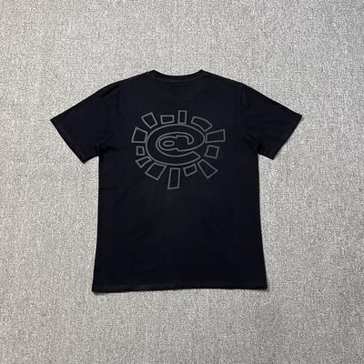 2025 Summer New Fashion Sun Print Short Sleeve Summer High Street Men and Women Couple Loose Cotton Versatile T-shirt