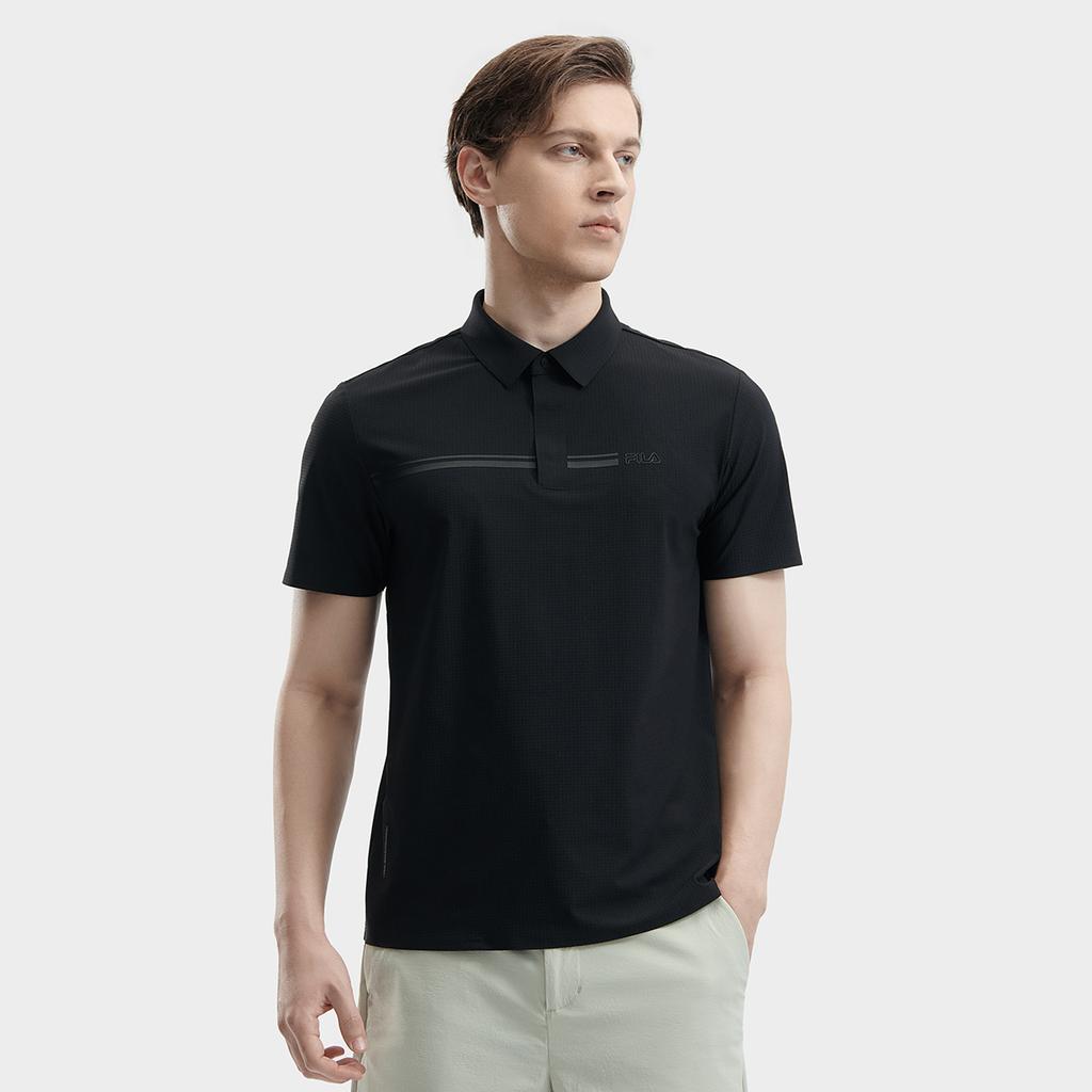 Fila Blue Series Fashion Sports Polo Shirt Men Tops Black F11M422120FBK