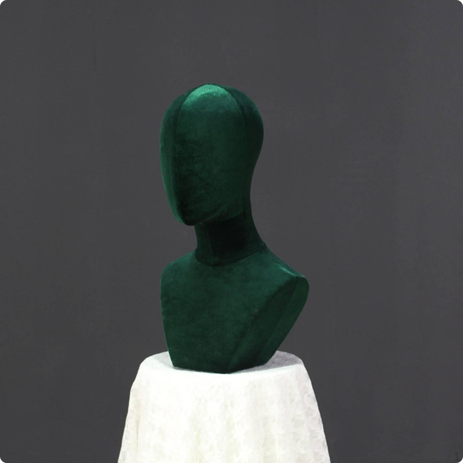 Velvet Mannequin Head Colorful Hat Hairpiece