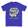 Trollface Meme Grafik T-Shirts für Unisex Vintage Baumwoll-T-Shirts O-Ausschnitt Kurzarm-T-Shirts Übergrößen Kleidung