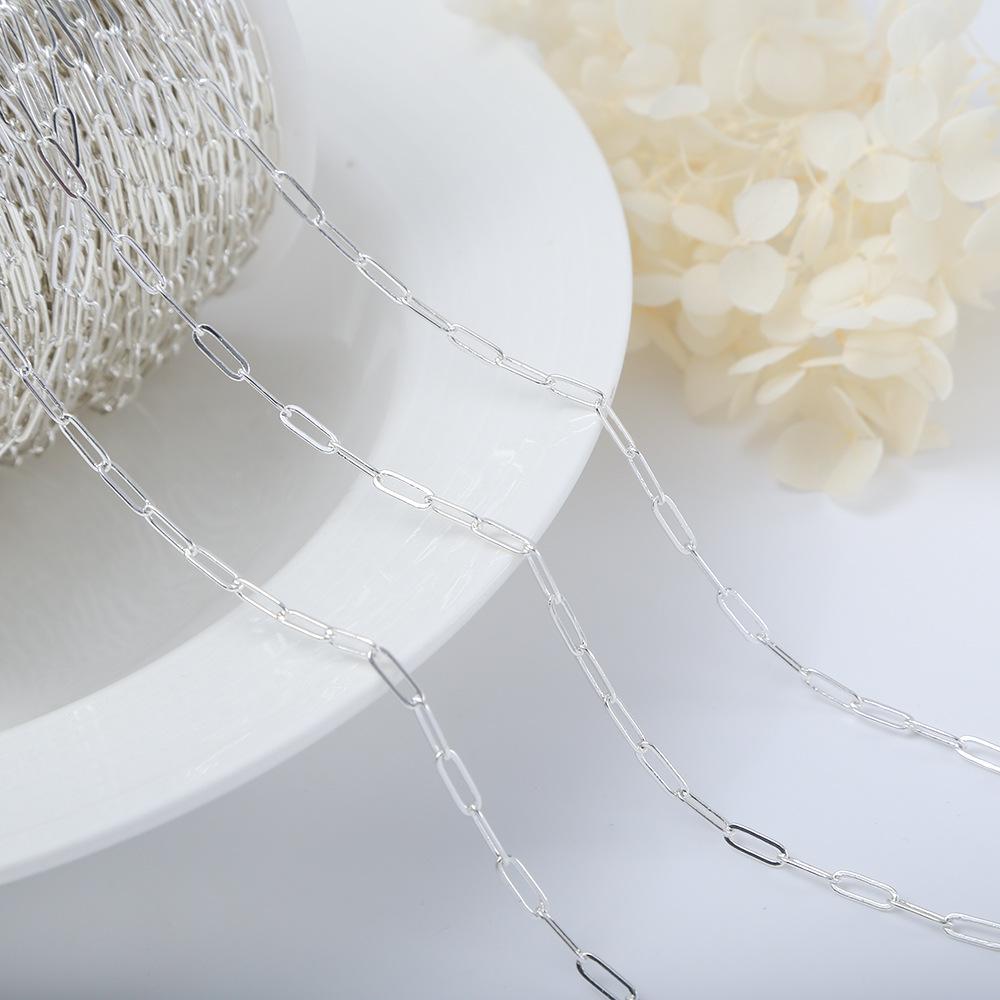 14K Gold-Filled O-Link Paperclip Chain Tassel Bracelet DIY Handmade Necklace Jewelry Materials