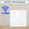 Wireless Smart RF 433Mhz Wall Panel with Remote Control 1/2/3gang Mini Relay Receiver Home Led Light Lamp Switch