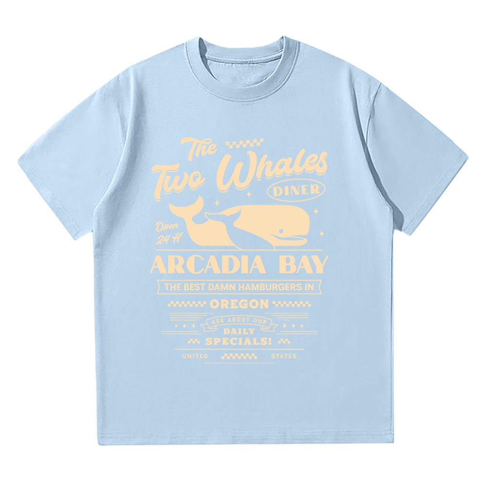 The Two Whales Diner Emblem Unisex T-Shirt Life Is Strange Hot Game Tees High Quality Cotton Clothing Women Men Loose T-shirts