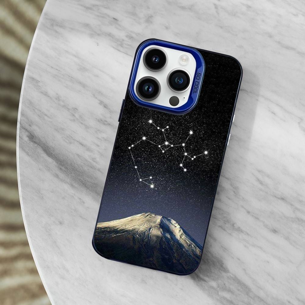 Чехол для телефона Созвездие Двенадцать Для iPhone 11, 12, 14, 13, 15, 16, Mini, XS, MAX, Pro, SE Синий Матовый Силиконовый Чехол iPhone16plus