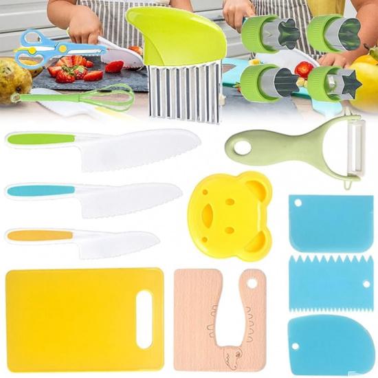 Ensiven Kid Safe Kitchen Set,Children-Safe Kitchen Set,Ensiven Kitchen Set,Montessori Kitchen Tools for Toddlers,Kid Safe Set for Real Cooking