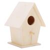 Hanging Bird House Wooden DIY Bird Feeder Houses for Decorations Indoors GardensSingle Layer No. 3