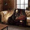 Cartoon Knight Templar Cavalier Crusaders Flannel Blanket Soft Warm Throw Blanket for Bedroom Living Room Bed Travel Picnic kid
