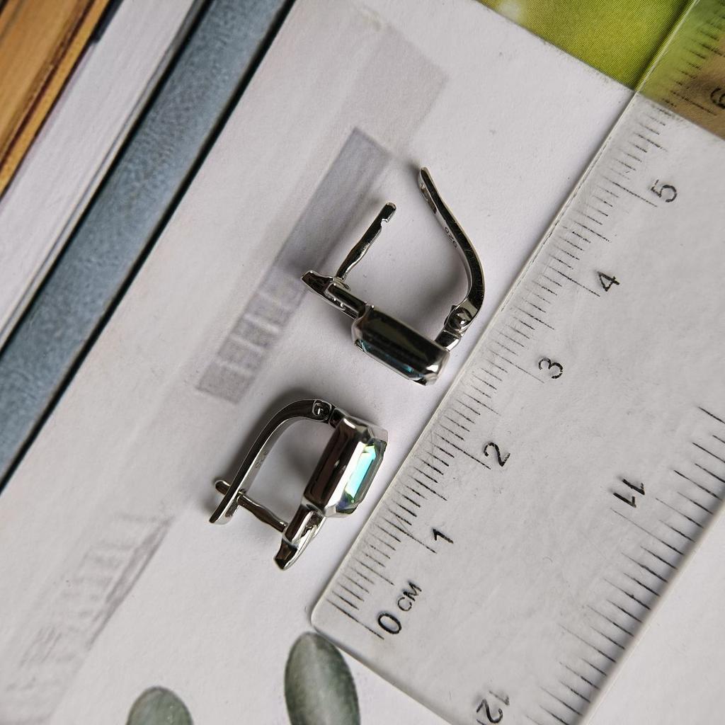 Boucles d'oreilles en argent avec topaze mystique 2,733 ct (2190189)