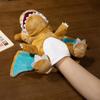 Interactive Dinosaur Hand Puppet Interactive Moving Mouth Plush Toy Educational Storytelling Prop for Kids