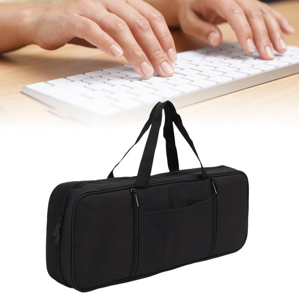 Custodia Sve per Tastiera, Custodia da Viaggio per Tastiere Cablate e Wireless di Alta Qualità, Borsa Portatile Spaziosa, Tasca per Accessori