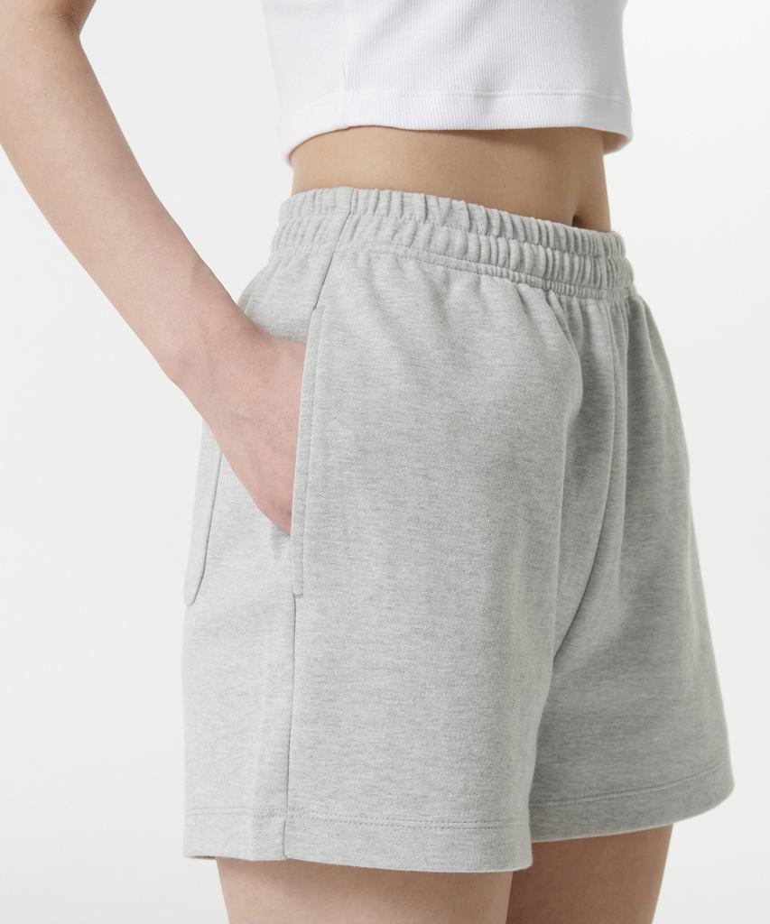 MUSINSA STANDARD WOMAN Women'S Double Knit Sweat Shorts [Medium Grey]