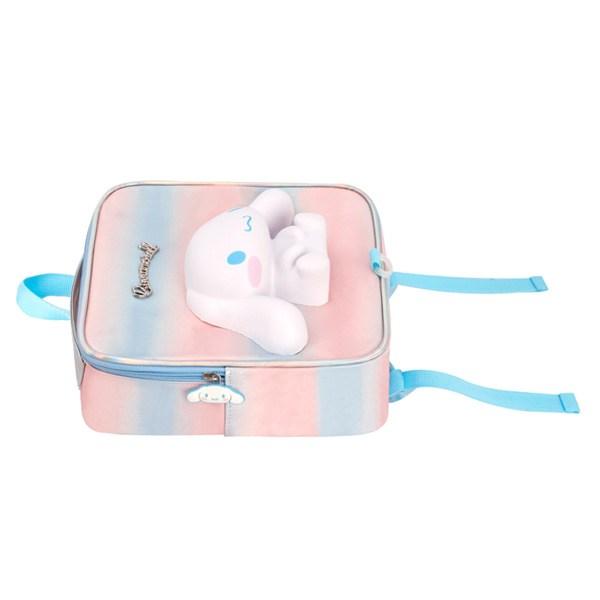 Sanrio genuíno Cinnamoroll Squishy bolsa de prevenção de perda de criança mochila infantil, produtos coreanos para bebês