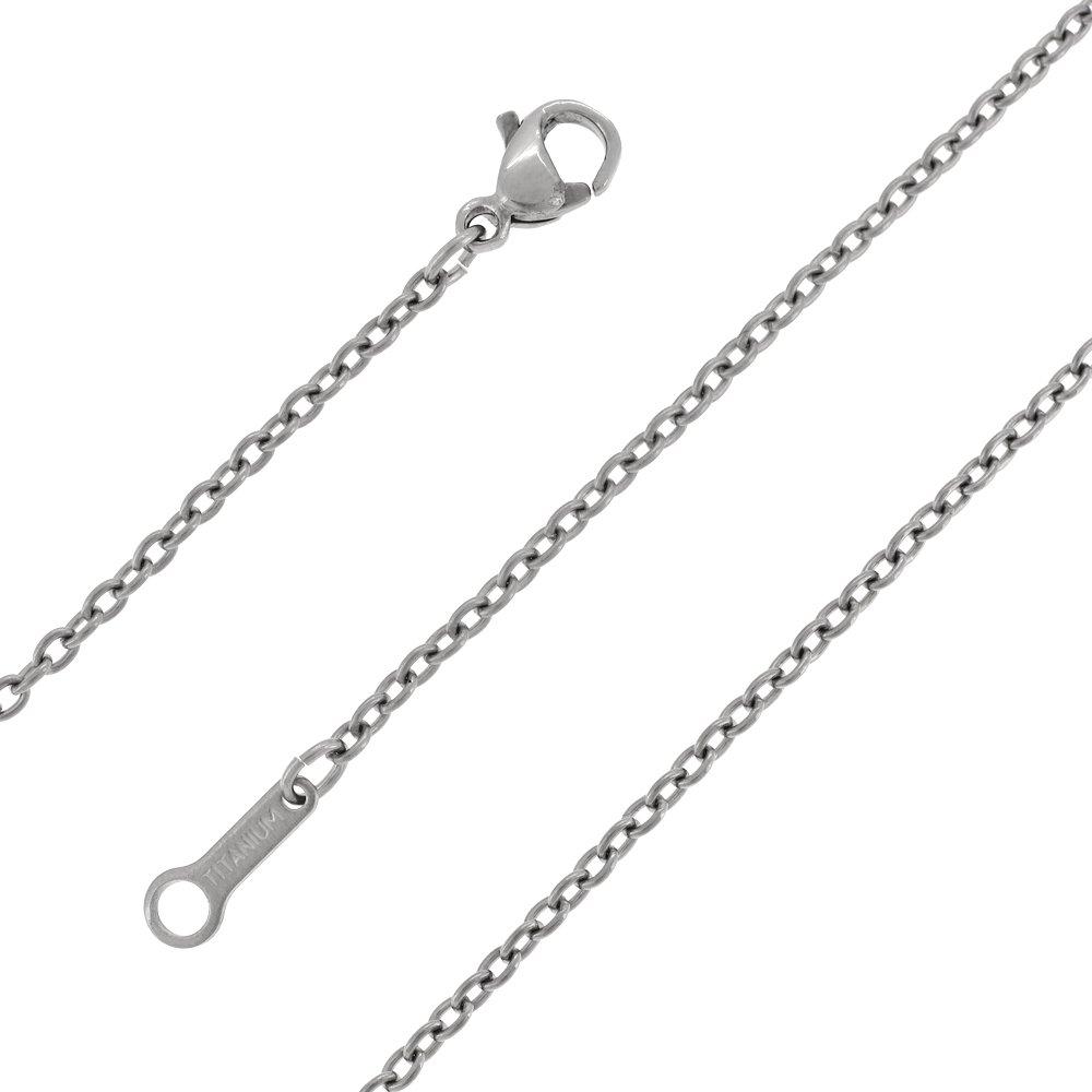 Azuki-Kette, Länge und Breite, hergestellt in Japan, Titan-Halskette, nur Kette [Shinjuku Ginnokura], 40–60 cm (50 cm) 1,9 mm Damen Herren