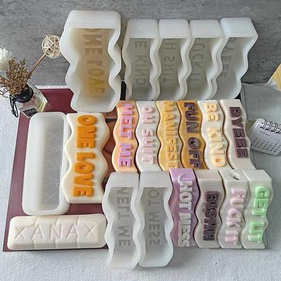 Letter Candle Silicone Mold DIY Resin Clay Home Decor Valentine Soap Mould