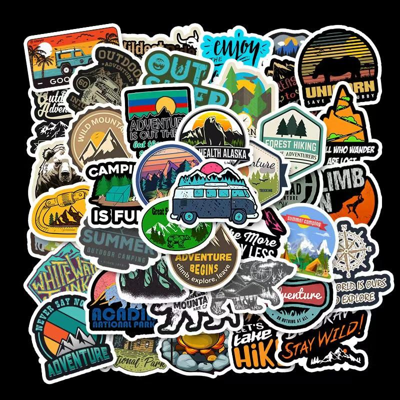

50Pieces Summer Sunshine Beach Surf Travel Stickers for Journal Luggage Guitar Car motorcycle Phone Laptop Sticker Toys