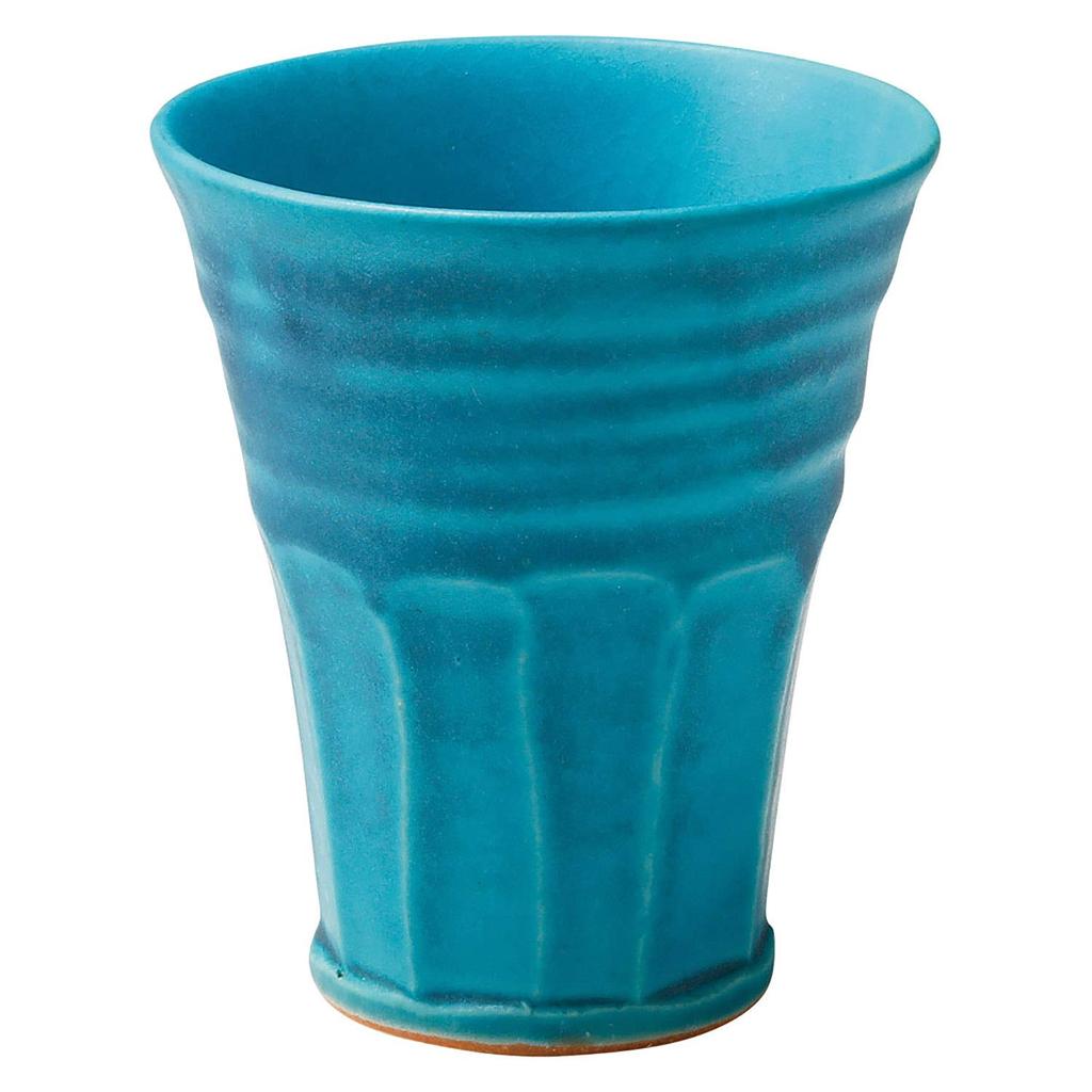 Shigaraki ware Hechomon free blue and white cup,