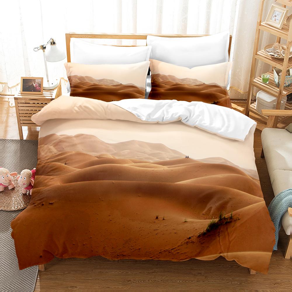 Volcanic Beding Set Single Twin Ful Quen King-Sized Dimensionsd Dimensions Desert Bed Linen Set Aldult Kid Bedrom Thre-piece Suits 3D Print Men