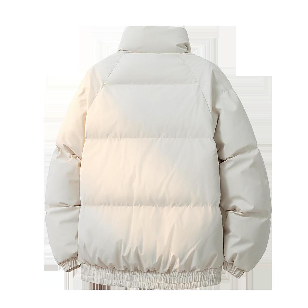 Color Block Stand Collar Cotton Padded Jacket – Warm, Casual, and Versatile Winter Coat