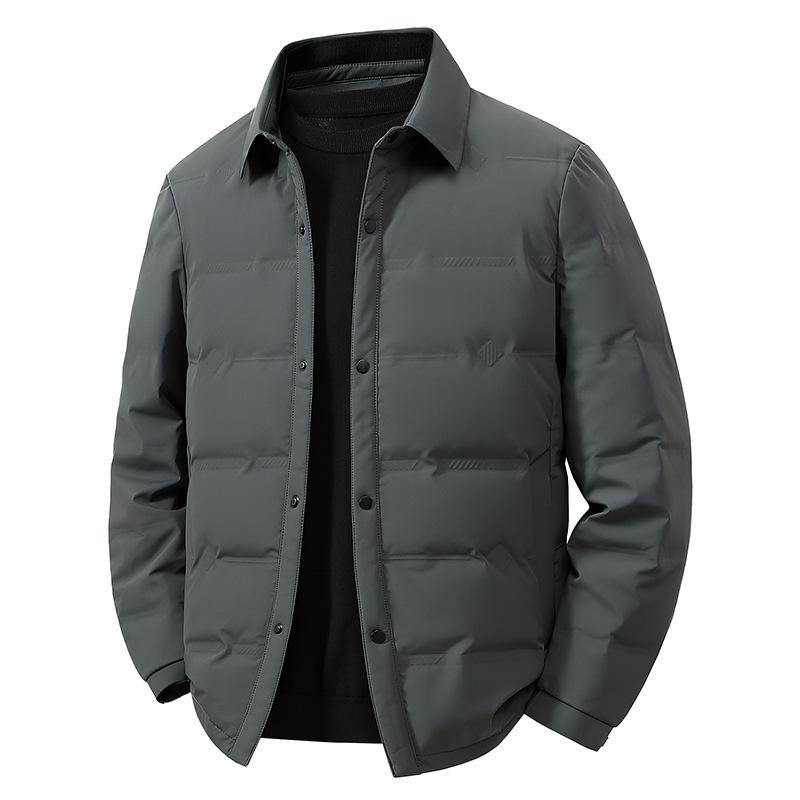 Men s 25th Anniversary Winter Business Casual Down Jacket: Lightweight, Warm, Short, Turn-Down Collar Dad Outerwear 190