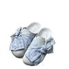 Retro Plaid Bag Head Half Slippers Women's Summer Wear New One-pedal Lazy Single Shoes Flat Sandals