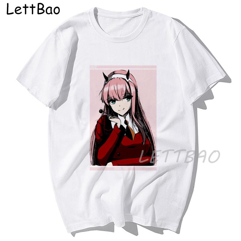 Darling In The Franxx Anime Vintage Tees Funny T Shirt Zero Two Hentai O Neck