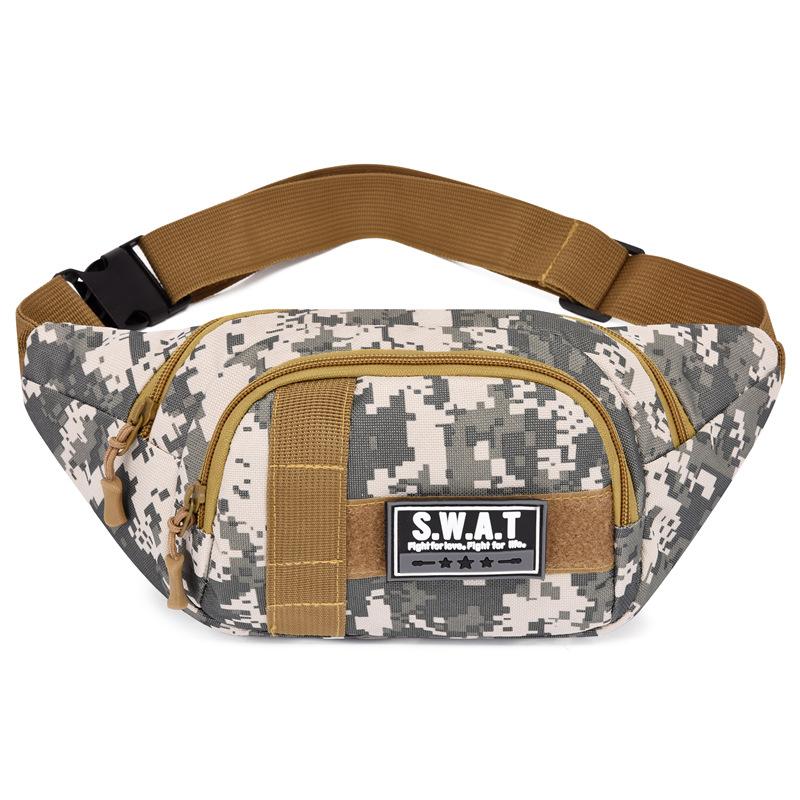 Camouflage Outdoor Mountaineering Fanny Bag Versatile Fashion Trend Shoulder Fanny Bag Running Sports Cycling Messenger Bag Bag