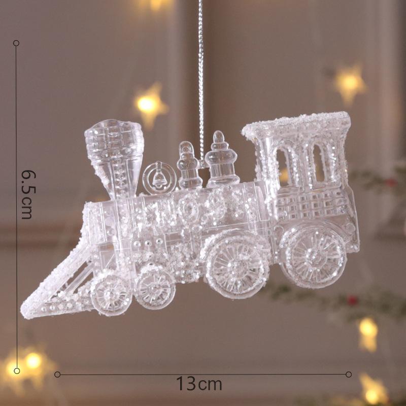 Snowflake Icicle Drop Ornaments Crystal Christmas Tree Transparent Decoration Pendant Christmas Home Decoration Navidad 2023