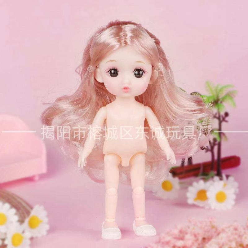17 cm Mini BJD Puppenkörper - 6 Zoll Prinzessin Mädchen, 16 cm Kleine Nacktpuppe