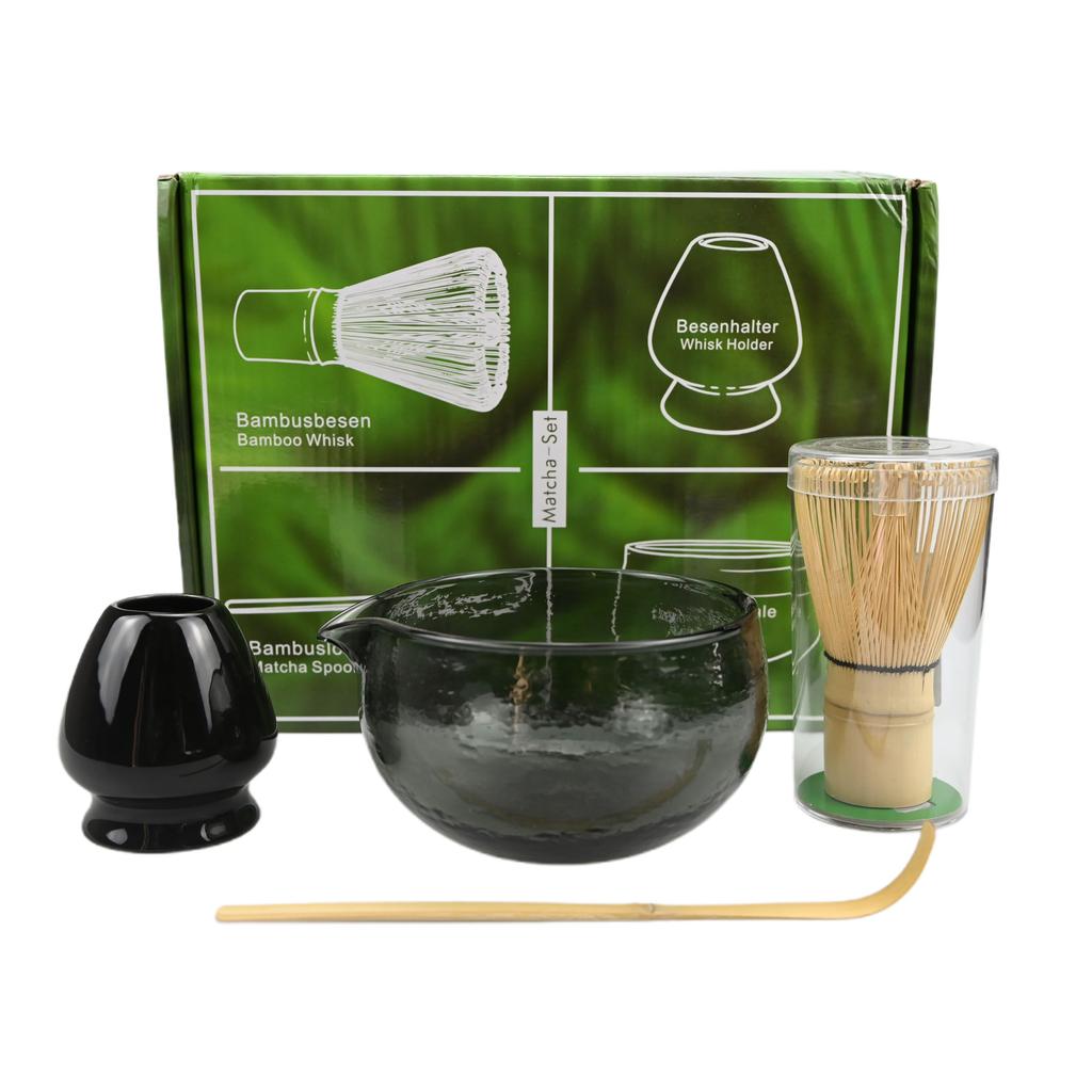 4 ST/Set Matcha-skål i japansk stil, Sked, Tevisp, Perfekt gåva för ceremoni, Traditionell dekoration