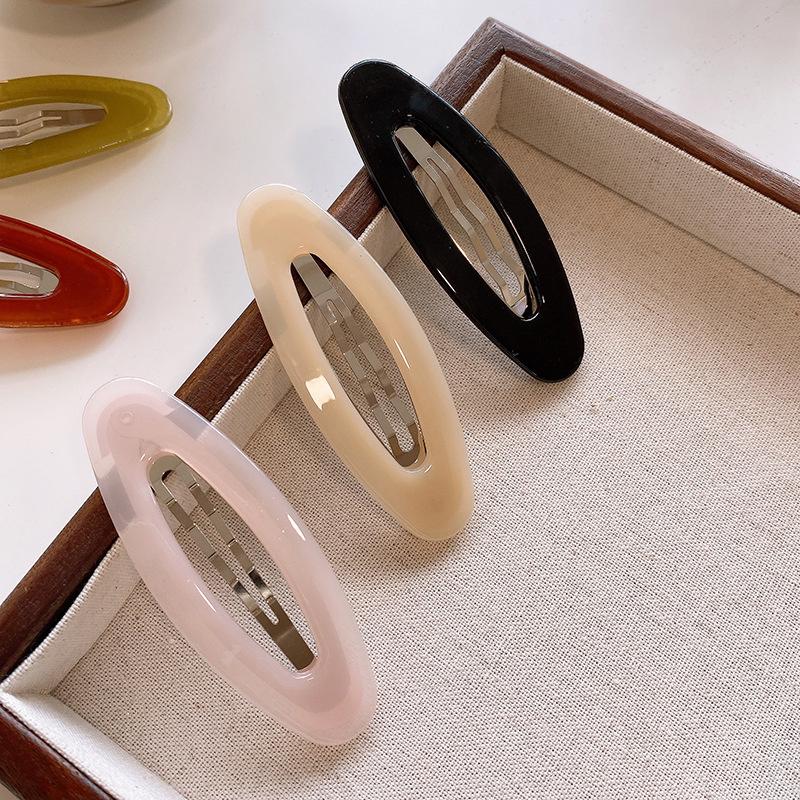 5PCS/set Women Oval Hair Clips Side Bangs Fix Barrettes Female Ladies Girls Headwear Hairpins Fashion Hair Accessories Gifts New