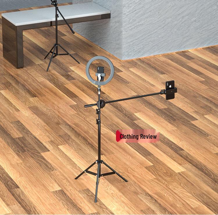 Adjustable Desktop Tripod with Fill Light for Top-Down Live Streaming, Photography, and Video Recording