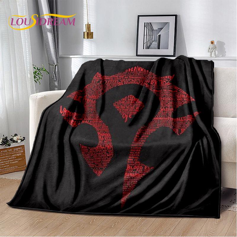 World of Warcraft, WOW, Game Gamer, weiche Plüschdecke, Flanelldecke, Überwurfdecke für Wohnzimmer, Schlafzimmer, Bett, Sofa, Picknick-Abdeckung