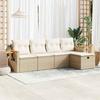 VidaXL Garden Lounge Set with Cushions 5 Pcs Beige Braided Resin 3325957