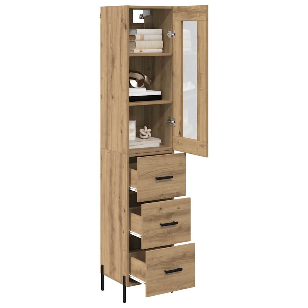 Highboard Artisan Oak 34.5 x 34 x 180 cm Particleboard