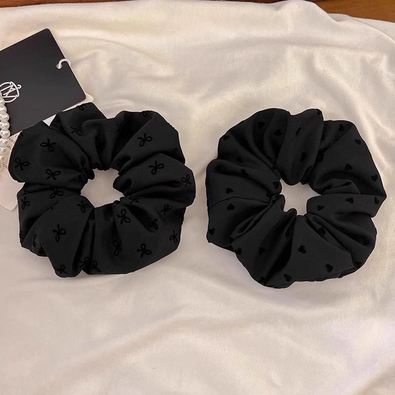 Elegant Print Bow Heart Dot Widen Hair Band For Women Girls Sweet Hair Ornament Scrunchie Hair Tie Fashion Hair Accessories