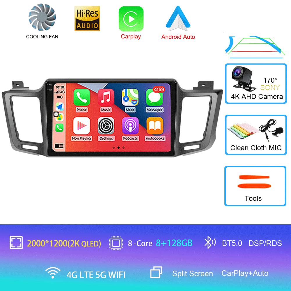 Android 14 Car Radio For Toyota RAV4 RAV 4 2013 - 2017 Multimedia Video Player 4G Carplay GPS Stereo Head Unit Auto